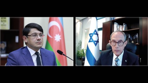 İsrailin yeni təyin olunmuş naziri ilə videogörüş keçirildi