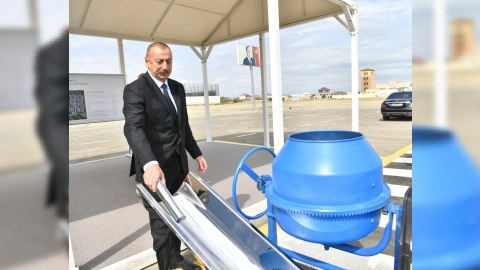 Sumqayıtda yaşayış kompleksinin təməli qoyuldu - FOTOLAR