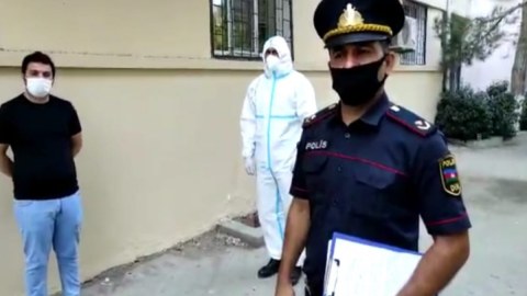 Sumqayıtda koronavirus xəstələri ictimai yerdə saxlanıldı