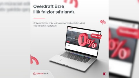 Kapital Bank 0 faizlə overdraft məhsulunu təqdim edir