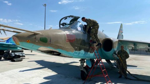 Qarabağda ermənilərin 58 hədəfini məhv edən Su-25 təyyarəsi - FOTO
