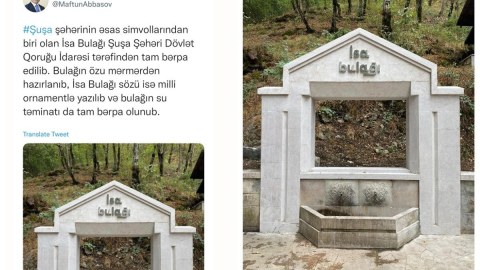 İsa Bulağı tam bərpa edildi - FOTO