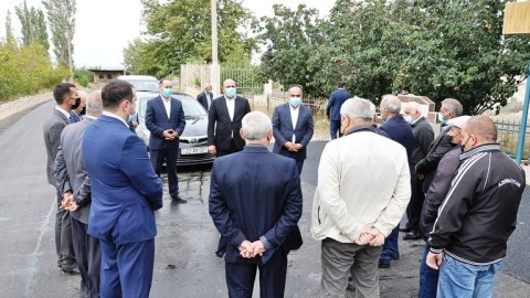 Goranboyda yolların asfaltlanması davam etdirilir