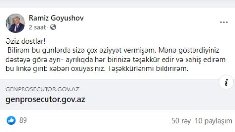 İntim videosu yayılan Ramiz Göyüşov nəyi xahiş etdi...  