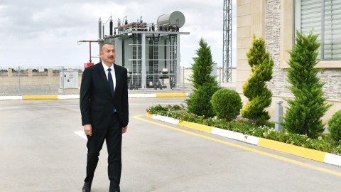 Prezident yarımstansiyanın açılışında - FOTOLAR