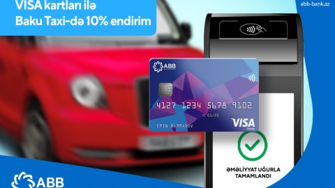 Taksi ilə gediş haqqına 10% endirim