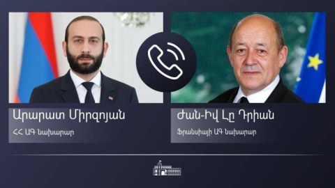 Ermənistan və Fransa XİN başçıları zəngləşdi