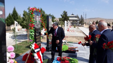 Hacıqabulda şəhid Ruslan Baladov ad günündə anılıb - FOTOLAR