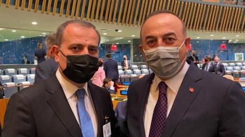 Ceyhun Bayramov Çavuşoğlu ilə görüşdü