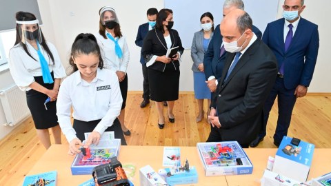 Nazir Samuxda məktəb binasının açılışında iştirak etdi