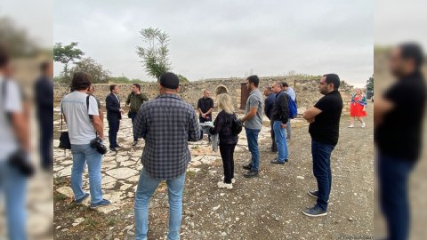 Gürcüstanlı jurnalist və blogerlər Ağdamda - FOTO