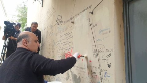 İçərişəhərdə vandalizmə qarşı iməclik - FOTO