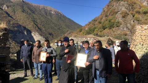 Xudavəng monastırında şəhidlərin xatirəsi yad olunub