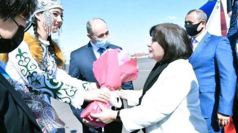 Sahibə Qafarova Qazaxıstanda işgüzar səfərdədir - FOTO