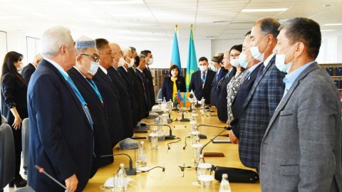 Sahibə Qafarova Qazaxıstanda Anım Günü mərasimində - FOTOLAR  