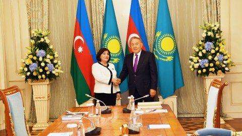 Sahibə Qafarova Nursultan Nazarbayevlə görüşdü
