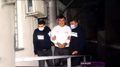 Saakaşvili belə saxlanıldı - VİDEO