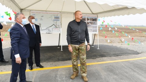 İlham Əliyev Suqovuşan və Talışa gedən yolların açılışını edib