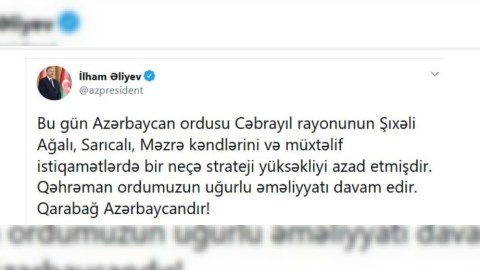 Vətən müharibəsinin xronikası - Oktyabrın 5-də azad olunan ərazilər