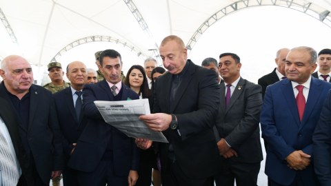 Prezidentin Cəbrayıl sakinləri ilə görüşündən FOTOLAR