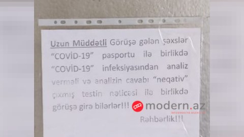 Məhkumlarla görüşdə yeni TƏLƏB - FOTO