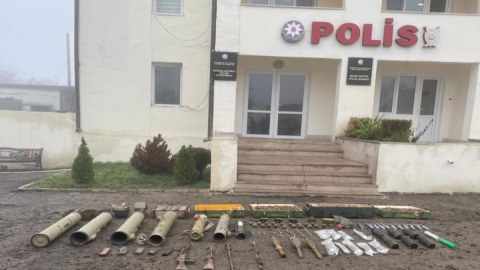 Şuşada silah-sursat aşkarlandı - FOTO