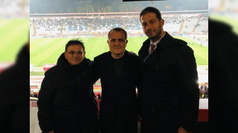 Azərbaycanlı nazirlər Serbiyada futbol oyununu canlı izlədilər - FOTO