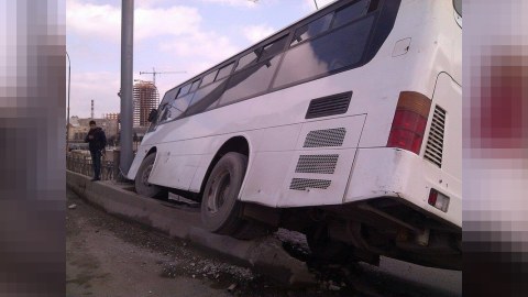 Füzulidə sərnişin avtobusu yandı