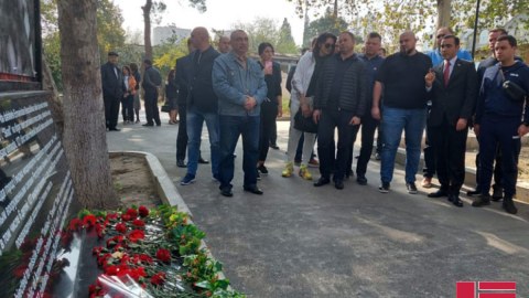Ukraynalı deputatlar Gəncədə - FOTO