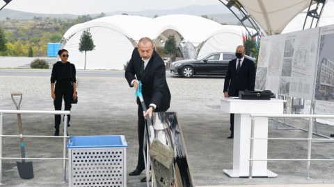 Füzulidə çoxmənzilli yaşayış məhəlləsinin təməli qoyuldu - FOTO