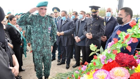 Şəhidin ildönümündə məzarı ziyarət olundu