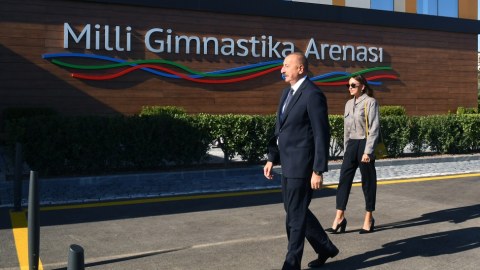 İlham Əliyev və ailəsi Milli Gimnastika Arenasının yeni binasında - YENİLƏNİB