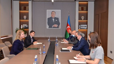 Ceyhun Bayramov səfirlə görüşdü