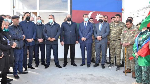 Goranboyda şəhidin məzarı ziyarət olunub