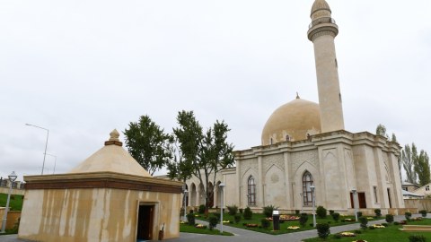 Pirsaat Baba ziyarətgah-məscid kompleksinin açılışı oldu – FOTO