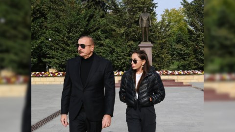 İlham Əliyev və Birinci vitse-prezident Şamaxıya getdilər