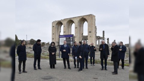 Estoniyalı parlamentarilər Ağdamda - FOTOLAR