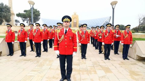 Ali Hərbi Məktəbinin orkestr heyəti Türkiyəyə getdi - VİDEO