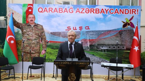 Gəncə Dövlət Universitetində Zəfər Günü - FOTOLAR