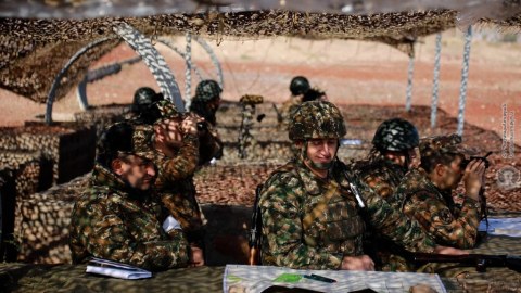 Ermənistan Qarabağ Müharibəsinin ssenarisi əsasında təlimlər keçirdi – FOTOLAR
