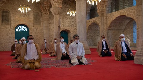 Şuşadakı Yuxarı Gövhər Ağa məscidində “Şükür” namazı qılındı