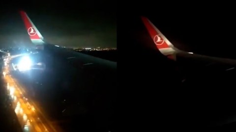İstanbuldan Bakıya uçan təyyarə bir saat havada qaldı - VİDEO