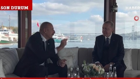 İlham Əliyev və Ərdoğan arasında səmimi söhbət - VİDEO
