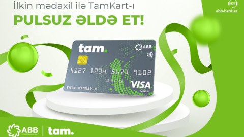 100 AZN mədaxilə TamKart hədiyyə