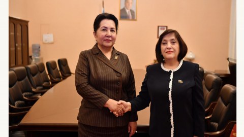 Sahibə Qafarova Özbəkistan Ali Məclisi Senatının sədri ilə görüşüb
