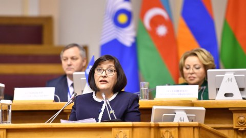  Sahibə Qafarova MDB PA-nın plenar iclasında çıxış edib