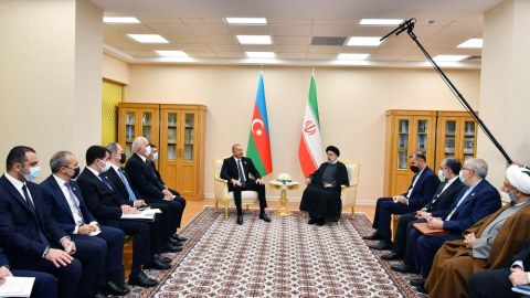 Əliyev və Rəisi bir arada - Foto