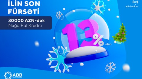 ABB-də cəmi 13%-lə kredit!