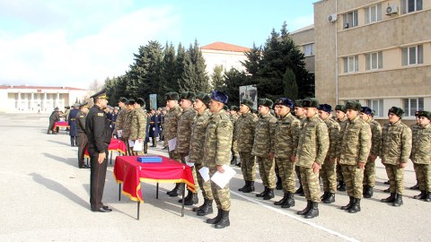 “Ehtiyat zabit hazırlığı kursu”nun buraxılış mərasimi - VİDEO