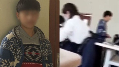 Məktəbdə qalmaqal yaradan şagirdin yeni VİDEOSU